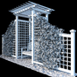 Беседка с Клематисами (Pergola with Clematis) - Городская среда - 3D модель - фото 4