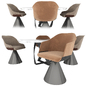 Potocco LYZ chairs and BON BON Table - Стол + стул - 3D модель