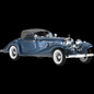 Mersedes 1938 540k blueprint V 01 with closed top - Наземный транспорт - 3D модель