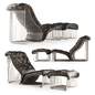 Vintage Pantonova Lounge Chair with Ottoman - Кресла - 3D модель - фото 2