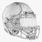 Riddell speed helmet tampa bay buccaneers - Спорт - 3D модель - фото 4
