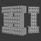 Буквы с лампочками / Светильник в стиле лофт - Технический - 3D модель - фото 3