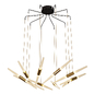 Ballet 13-Light Spreader Satin Aluminum LED Pendant - Подвесной - 3D модель