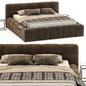 Brown bed - Кровати - 3D модель - фото 2