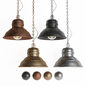 Black Cast Industrial Pendant Lamp 04 - Подвесной - 3D модель - фото 2