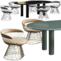 Dining table Knoll Smalto and chair Knoll Planter - Стол + стул - 3D модель
