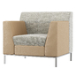 Bianco lounge chair by HBF studio / Кожаное кресло - Кресла - 3D модель - фото 3