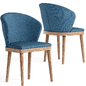 Armen Living Juno Fabric Wood Dining Side Chairs - Стулья - 3D модель - фото 5