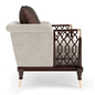 Upholstered Brown Wood Lattice Arm Chair - Кресла - 3D модель - фото 3