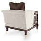 Upholstered Brown Wood Lattice Arm Chair - Кресла - 3D модель - фото 4