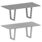 Обеденный стол Giada 79" Black Porcelain Table (Crate and Barrel) - Столы - 3D модель - фото 7