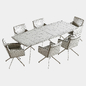 dining set christine kroencke taras table yuma chair - Стол + стул - 3D модель - фото 5