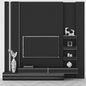Modern TV Wall set80 - ТВ стенка - 3D модель - фото 4
