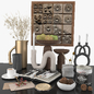 decorative set with dried flowers - Декоративный набор - 3D модель