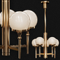 Hudson Valley Salem 27 Wide Aged Brass 6-Light Chandelier - Подвесной - 3D модель