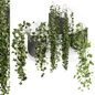Indoor Hanging Plants in Concrete Pot - Set 198 - Комнатные - 3D модель - фото 2