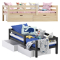 Childrens Bed With a Sideboard and Drawers Alf Solid Pine Ekomebel - Кровати - 3D модель - фото 2