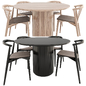 Newood Chairs by Cappellini and Gubi Table - Стол + стул - 3D модель - фото 2