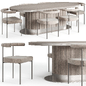 CPRN Homood Cocoon table and Kashmir Resident chair - Стол + стул - 3D модель