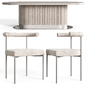 CPRN Homood Cocoon table and Kashmir Resident chair - Стол + стул - 3D модель - фото 3