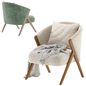 Upholstered Boucle Armchair Zara Home - Кресла - 3D модель - фото 3