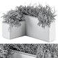 Outdoor Plants in Plant Box Snowy - Set 350 - Уличные - 3D модель - фото 5