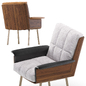 Minotti Office Chair Daiki Studio Velvet and Leather - Кресла - 3D модель - фото 5