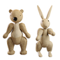 Bear and rabbit figurine Kay Bojesen PBR - Игрушки - 3D модель