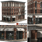 brick building2 - Здание - 3D модель