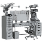 IKEA - Офисное рабочее место - Office workplace 9 - Офисная мебель - 3D модель - фото 7