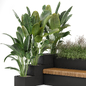Outdoor Plants in Concrete Pot -Set 903 - Городская среда - 3D модель - фото 3