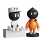 Black White Orange Character Kid's Decor - Скульптуры - 3D модель - фото 2