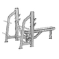 Скамья-стойка DHZ Fitness E-7043 Olympic Bench - Спорт - 3D модель - фото 6