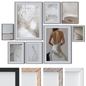 Set of 8 wall paintings 2251 - Багеты - 3D модель