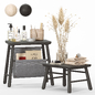 IKEA Vilto Stools set - Декор для санузла - 3D модель - фото 2