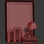Декоративный набор с пальмовым листком - Декоративный набор - 3D модель - фото 5