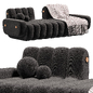 21st Century Dakota Sofa Armrest Aged Brushed Brass Nobuck - Диваны - 3D модель
