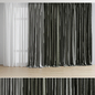 olive green curtains collections 04 - Шторы - 3D модель