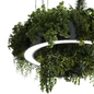 Circle pot light pendant - plant light hanging 13 corona - Подвесной - 3D модель - фото 4