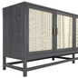 Tropical Indonesian Dark Wood & Rattan Sideboard - Тумбы, комоды - 3D модель - фото 3