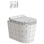 Harbour Acclaim Rimless Wall Hung Toilet - Унитаз и Биде - 3D модель - фото 3