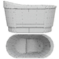 Emeigh Acrylic Freestanding Tub with Trim Kit - Ванна - 3D модель - фото 2