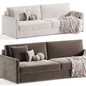 MALEA COGNAC BROWN VELVET SOFA By CB2 - Диваны - 3D модель - фото 2