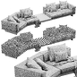 Minotti Dylan set 2 - Диваны - 3D модель - фото 6