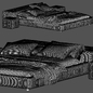 Bonaldo Square Bed - Кровати - 3D модель - фото 5