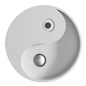 Lavabo Yin Yang blanco 40x14x40 cm - Умывальники - 3D модель - фото 2