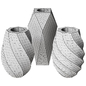 Gema Twist Underlaid Vases Beryl Reseda Set by MOSER - Вазы - 3D модель - фото 5