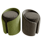 Stylish Round Upholstered Ottoman Cotton and Linen Ottoman Pouf - Другая мягкая мебель - 3D модель - фото 3
