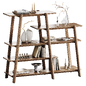 Calgary Tiered Bookshelf с декором - Стеллаж - 3D модель