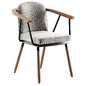 AKKA By PARLA Upholstered Fabric Chair With Armrests - Стулья - 3D модель